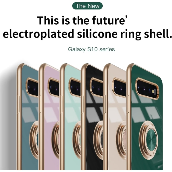 Etui til Samsung Galaxy S10（grønt）, stilfuldt etui cover Silikone T