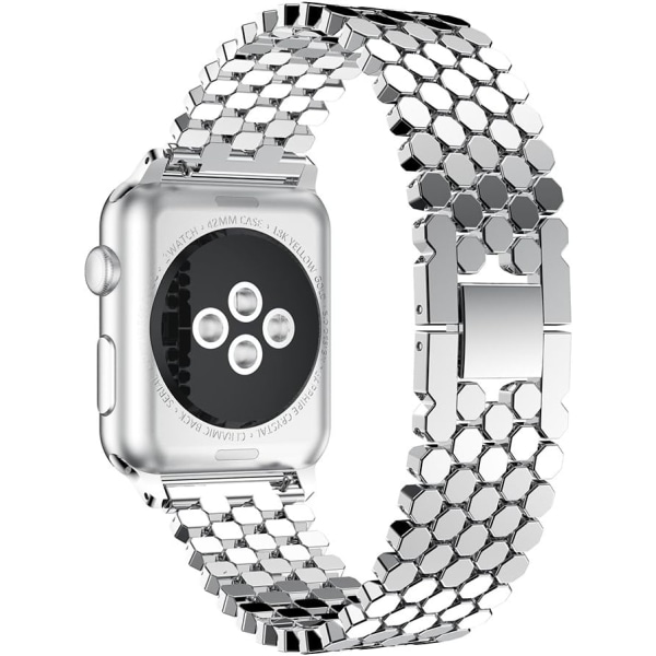 Silver - Rem för Apple Watch 38mm, iWatch-rem i rostfritt stål