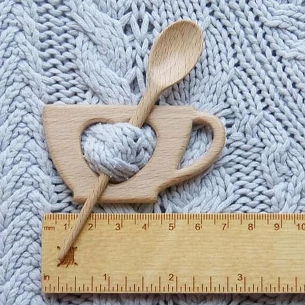 Kaffe krus træ sjal pin, broche clip, kappe håndværk spænde, musiker broche, sweater stick strikning, julegave til kvinder