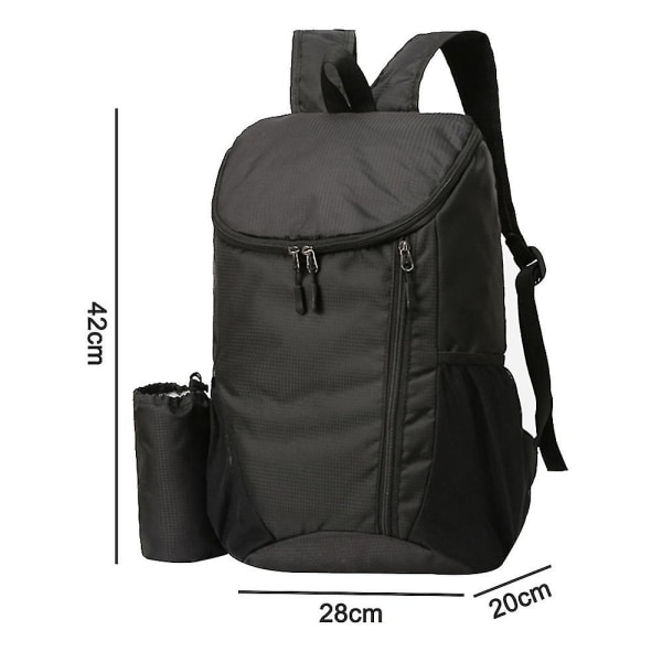 1 st 20L lila lätt packbar ryggsäck, liten hopfällbar vandringsryggsäck dagspackning för resor camping utomhussemester
