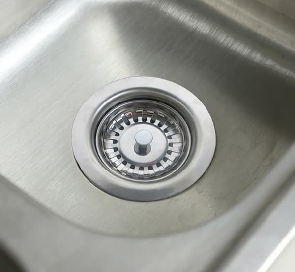 Diskhoavlopp utan överfyllning rostfritt stålkorg, diameter 114mm rostfritt stål + ABS, korg