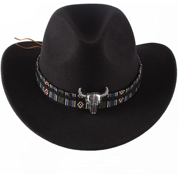 Western Cowboyhatt i filt för män