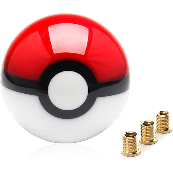 Top10 Racing Pikachu Pokeball Poke Ball Manuell Växelspaksknopp Universal JDM 4 5 6 Växlad Rund