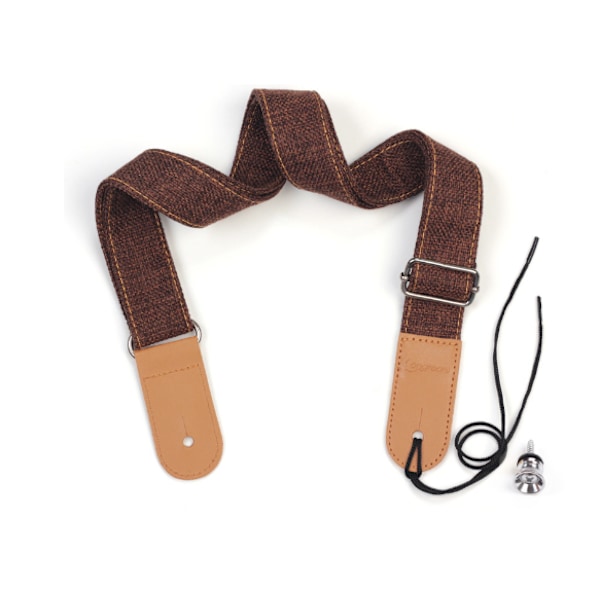 Brun - Justerbar ukulele-stropp, lengde 76-128 cm, individuelt justerbar, sterk ukulele-stropp, egnet for barn og voksne, veldig komfortabel