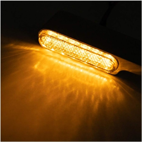 (Svart) Mini LED-blinklys for motorsykkel, indikatorlampe for motorsykkel, scooter, kaféracing