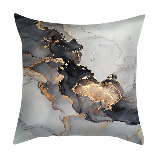 Set om 4 kuddfodral, kuddfodral 45x45cm kuddfodral dekorativa soffkuddfodral för sovrum, soffa, stol, säng, trädgård (marmorstruktur)