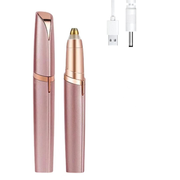 Øjenbryns Epilator, Elektrisk Øjenbryns Trimmer med LED Lys, Kvindernes Ansigts Smertefri Præcision Bærbar Shaver med USB Port, Genopladelig Øjenbryns Epi