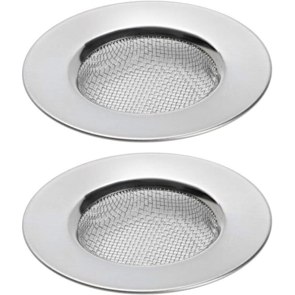 Sett med 2 vaskesiler for dusj, hårfanger for badekar eller kjøkkenvaskhull, dreneringsfilter i rustfritt stål. Diameter på 3 TOMMER 7,5