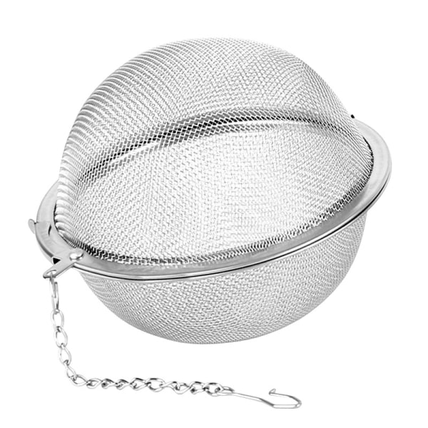 2 st rostfria kryddbollar i fint nät för kökssoppa, kryddor, gryta, filter, köksredskap, metalltekula, teboll (7 cm)
