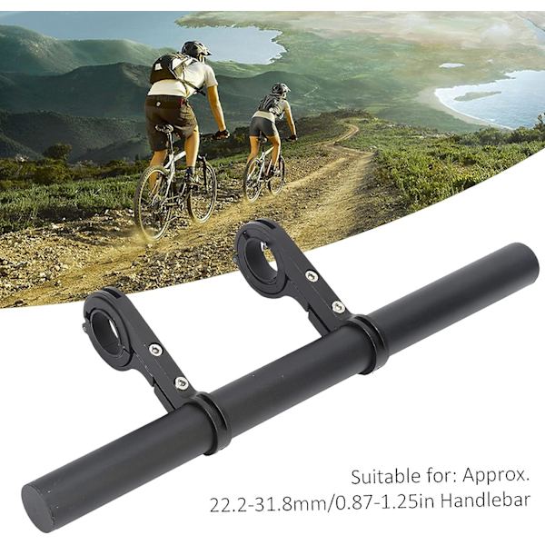 30 cm pyörän ohjaustangon jatke, alumiininen pyörän ohjaustangon jatke, jatkepyörän asennusteline LED-valolle, GPS:lle, nopeusmittarille, puhelimelle