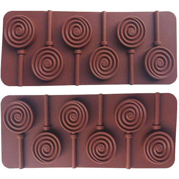 2 st Silikonklubbaform DIY Silikonform Rund Chokladformar
