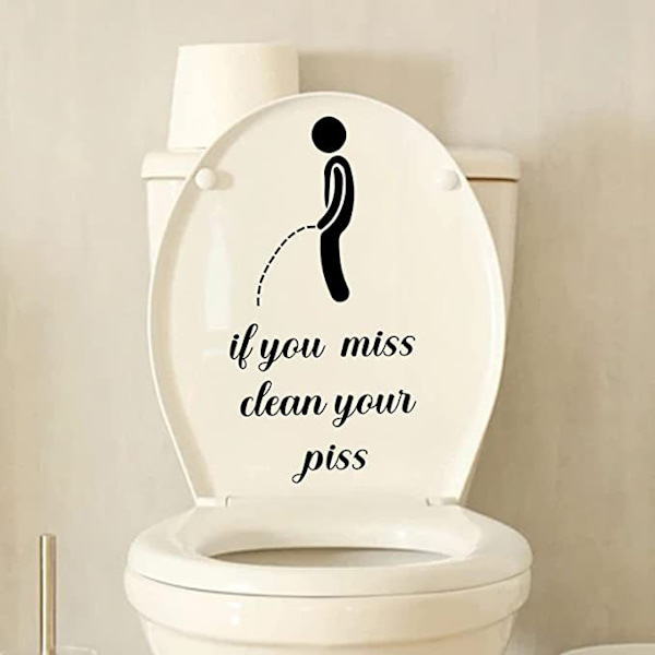 Hauskaa WC-kannen tarraa, jonka saatat olla unohtanut (musta)