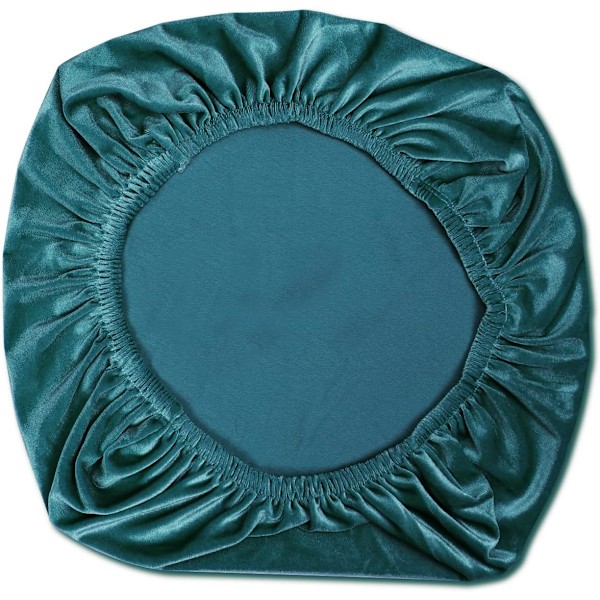 35-50cm Stretch Spandex Velvet Stolstol - Maskinvaskbart Mykt Svingbart Kontorstol Putesett - Hjem Bar Bryllupsfest Dekor (Sjøblå)