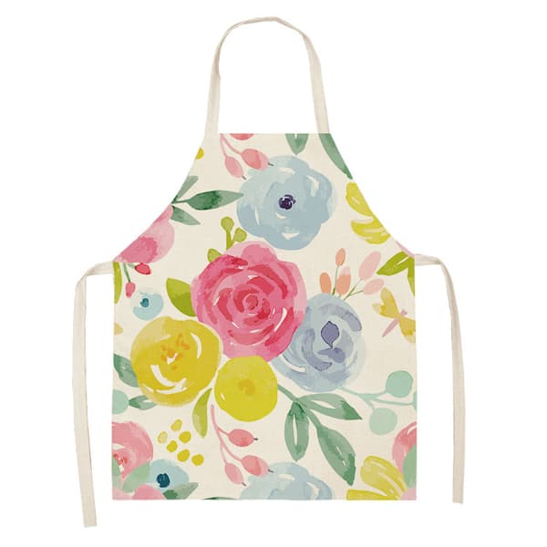 1 pakke justerbar hagesmæk køkkenforklæde til kvinder, 68*55cm (tilfældig stil)
