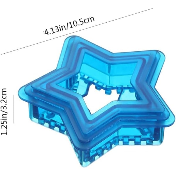 Tähden muotoinen leipäleikkuri, evästeleikkuri, monitoiminen lasten leipäleikkuri Bento-lounas koristeluun