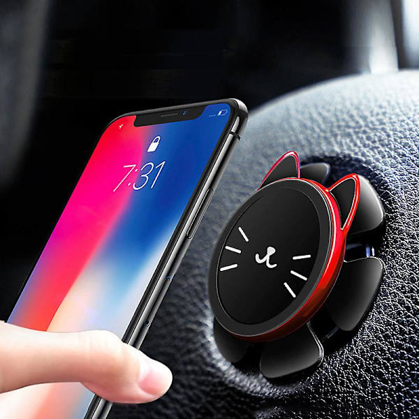 Magnetisk telefonholder til bil, universel navigation til rattet, mini telefonholder, blå