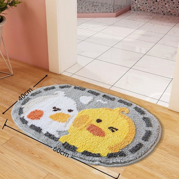 Sarjakuva lattiamatot kylpyhuoneen wc-oven matot imukykyiset matot kotitaloudet liukumattomat ja likaa hylkivät wc-oven matot makuuhuoneen matot