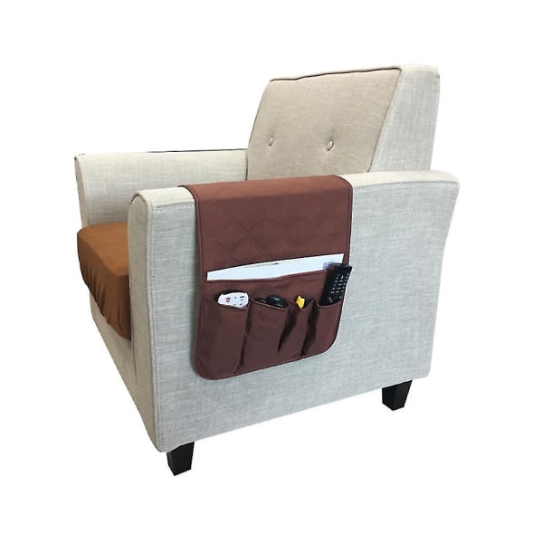 Sofa Armlæn hængende opbevaringstaske (brun)