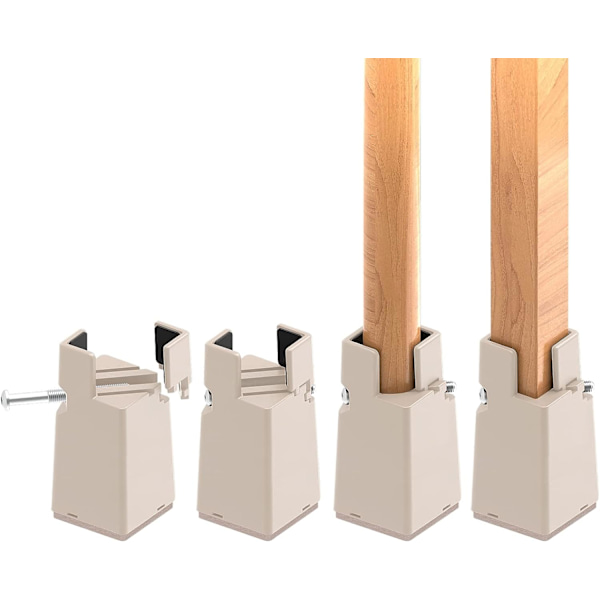 Beige - 10 cm justerbar klädselskudde med skruvklämmor, 4\" kudde för sängar, bord, soffor, skrivbord, kraftig klädselskudde för 0,8-1,6\" C