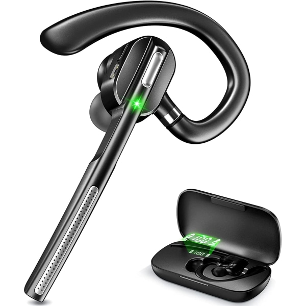 Bluetooth-headset V5.1, trådløst headset med batteridisplay ladeetui