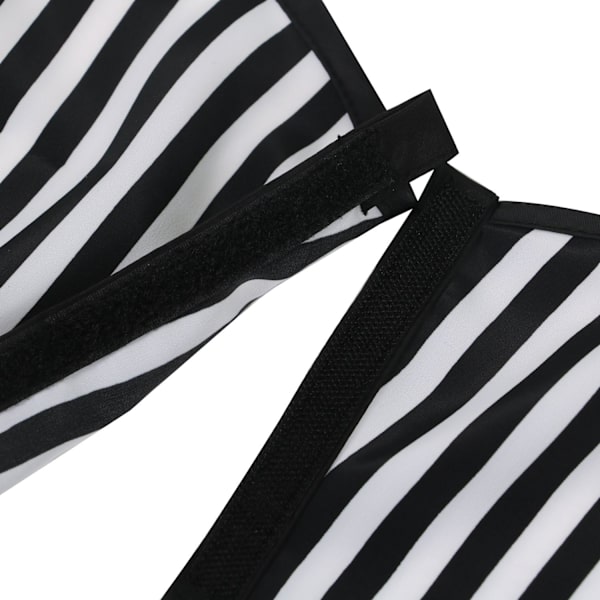 Frisør/Barber Shawl - Justerbar Sort og Hvid Stribet Hårklippingskåbe - Kort Stil