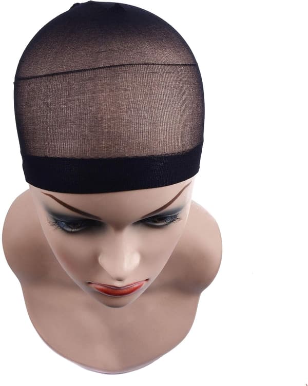 6 st Unisex Perukmössor Andningsbar Nylon Perukmössa (Vit)