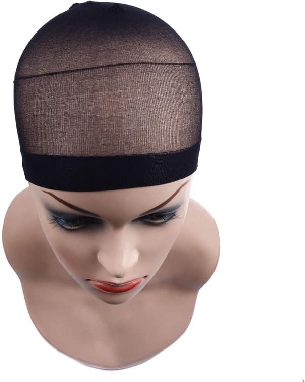 6 st Unisex Perukmössor Andningsbara Nylon Perukmössa (Svart)