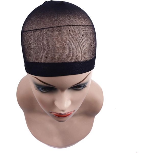 6 st Unisex Perukmössor Andningsbara Nylon Perukmössa (Vit)