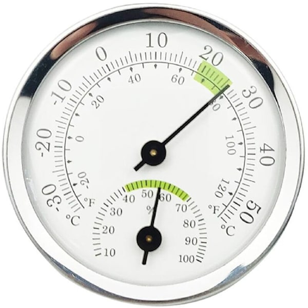 Hygrometer Termometer, Inomhus- och Utomhustermometer, Fuktighetssensor, Inomhustermometer och Inomhus-Hygrometer, Mäter Temperatur och Luftfuktighet f