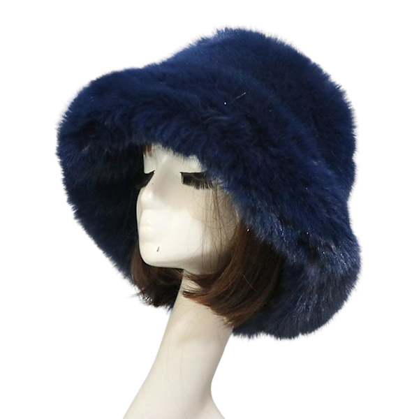 Stor, fluffig solhatt med bred brätte, mjuk och tjock, öronvärmare, konstpäls, vinter, varm, damhatt, fiskarehatt för vardagen