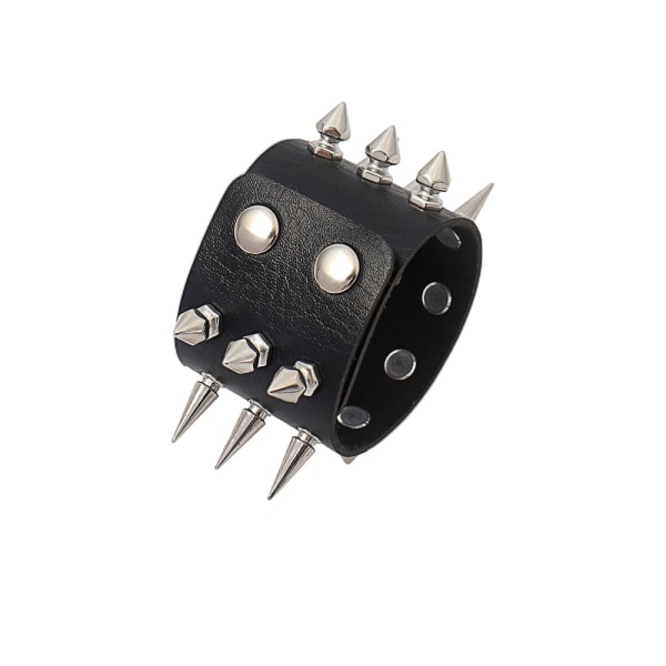 PU Läder Halsband Armband Legering Punk Gotisk Halsband Halsband med Nitar Unisex Justerbar