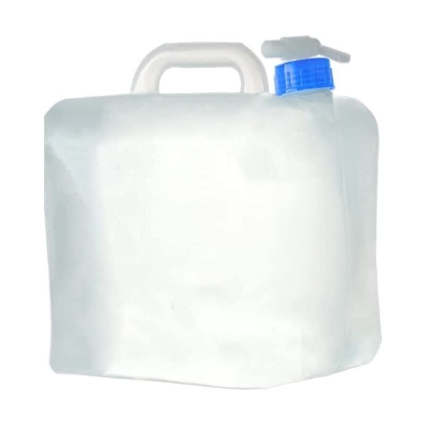 Vikbar Vattenbehållare - 20 L - Med Campingkran - För Livsmedelsbruk - Vikbar Behållare - Dricksvattenbehållare - För Utomhusbruk, Vandring 1-pack