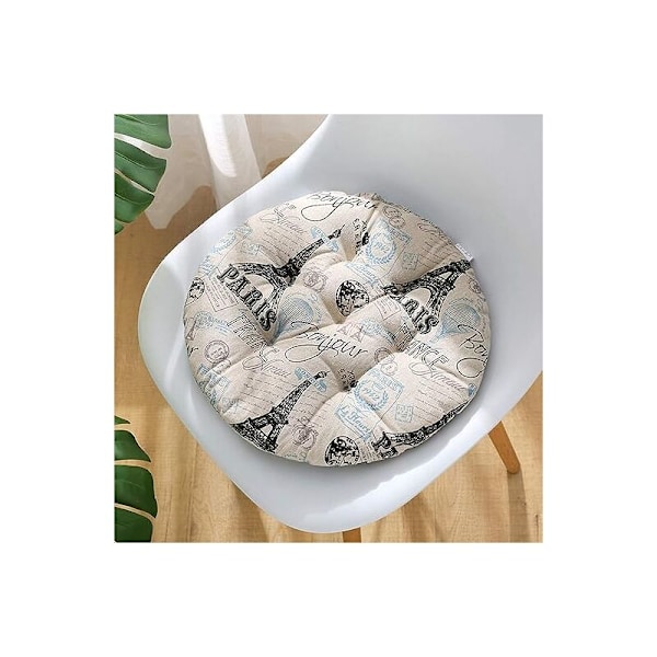 (Eiffeltornet) Set med 4 st sittdynor för uteplats, 40x40cm, hus, bil, soffa, kontor, tatami dekoration
