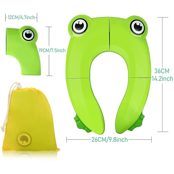 Baby Toilet Reducer, Rejse Toilet Reducer, Foldbar Børne Toilet Sæde, Børne Toilet Reducer, Rejse Foldbar Toilet Sæde Med 1 Bærepose