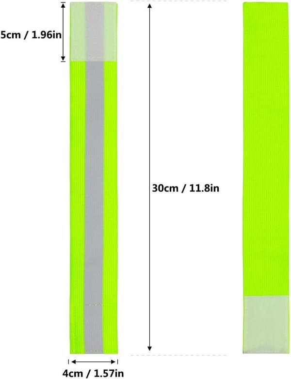 Säkerhetsväst + Reflexarmband, Reflexjusterbar Elastisk Säkerhetsväst för Löpning, Cykling, Motorcykel