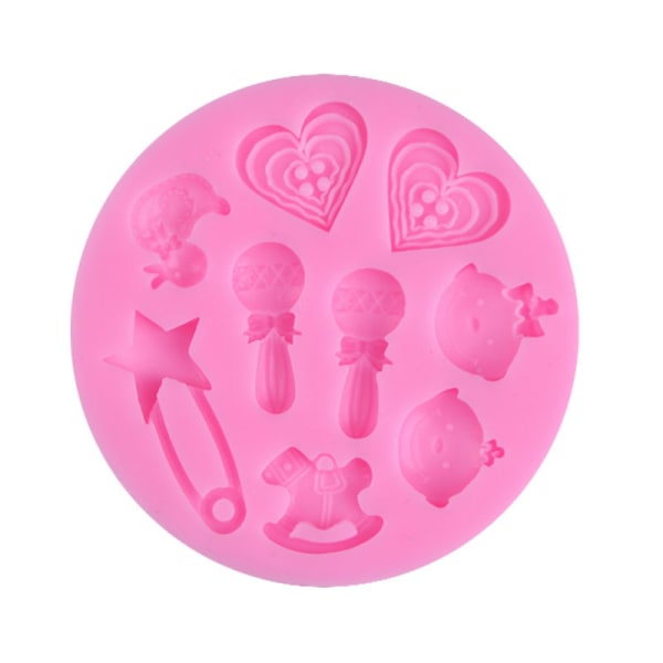 Sød baby silikone fondant kageform køkken bageform kage dekoration forme modelleringsværktøjer, gummy sukker chokolade slik cupcake form