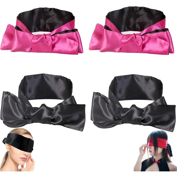 4 Bars Satin Sleep Mask (150 Cm), Satin Eye Blindfold, Satin Blind