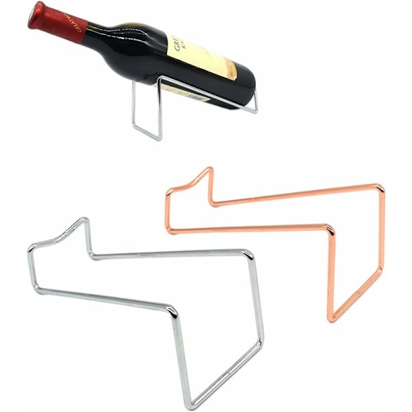 2 st Vinställ Comptoir, Lastpall Organizer för Vinflaskor Metall Flaskställ Bordsstöd för bar, Vinkällare, Vardagsrum, Kök,