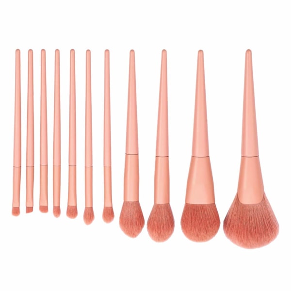 11 stykker foundation børste, concealer børste, eyeliner børste håndtag, makeup børste, øjenskygge børste, kvinders sæt, makeup børste sæt med børste taske