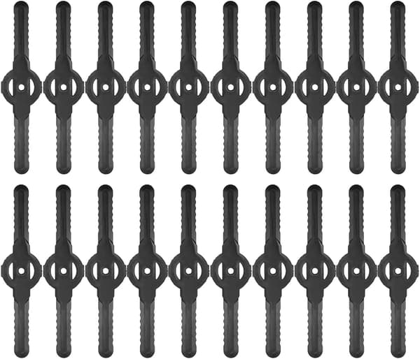 Batteridrevet plæneklipper med plastikklinger (20 stk.)