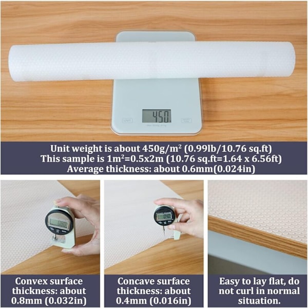 Hersvin 30x300cm Köksmatta EVA Non-stick Tvättbar Non-adhesive Garderob Skåp Liner Halkfri Mönster Diskbänkskydd för hem skrivbord