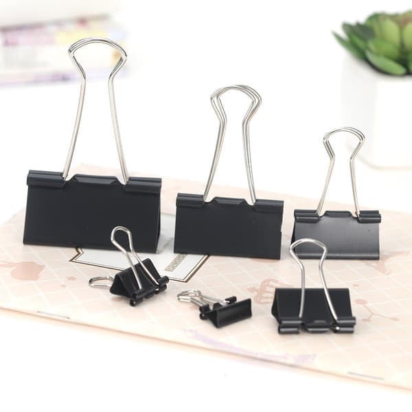 Binder Clips 25mm Svart 20 stk