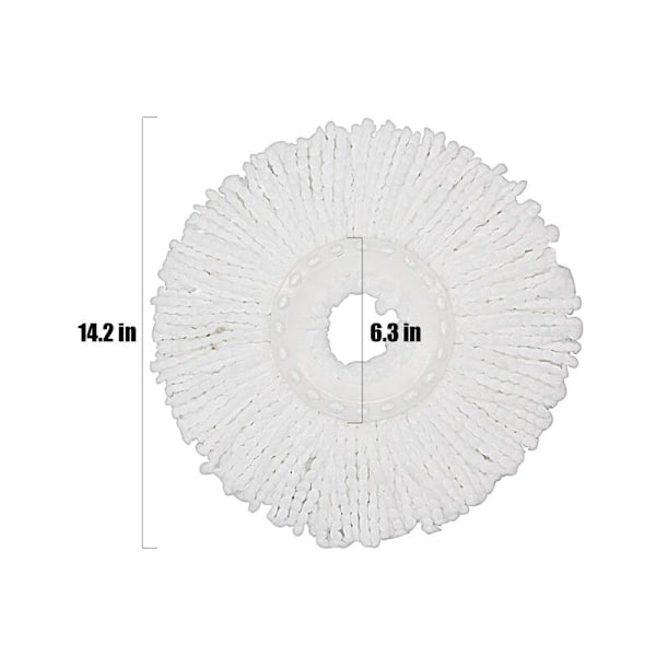 Set med 6 reservhuvuden för roterande mopp, kompatibla med roterande moppar av standardstorlek, roterande mopprefiller i mikrofiber, lätta att rengöra och hållbara, h
