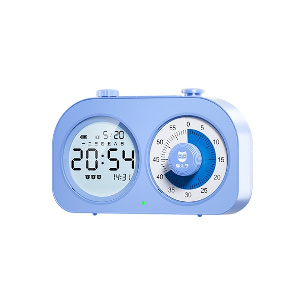 Genopladelig visuel timer, timer med ringetone og vibrationstilstand, 60 minutters nedtællingstimere Børnetimer Visuel timer til børns læring Køkken (Bl