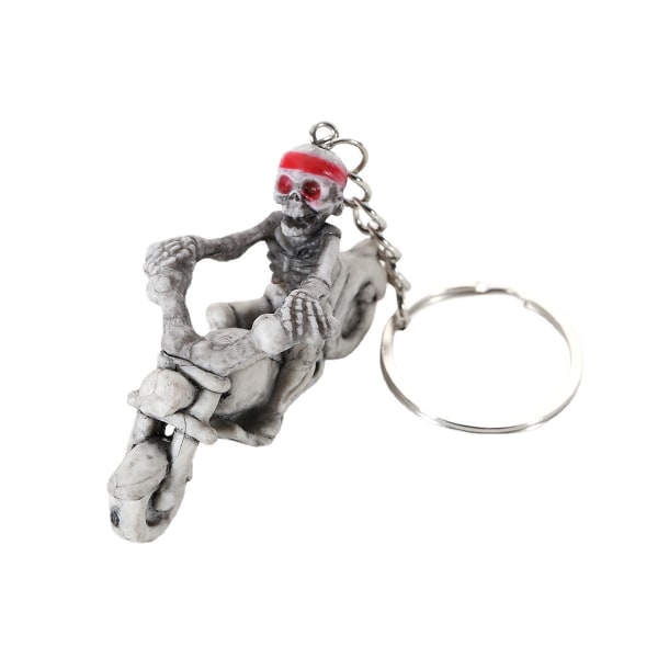 Nyckelring, Skull Riding Motorcykel Keychain Skull Keychain