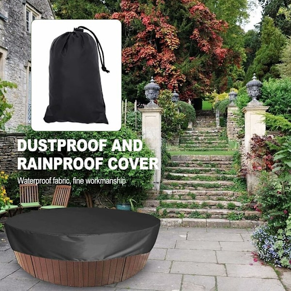 Rund swimmingpoolafdækning, solcelleplade til swimmingpool, vandtæt beskyttelsescover til spa, 190t til udendørs spabade, —— Brun 210 × 30cm