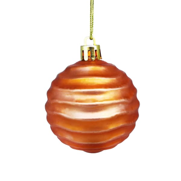 12-pakning julekuleballsett i gull, plast, julepynt, knusesikre julekuler (6 cm/2,36 tommer)