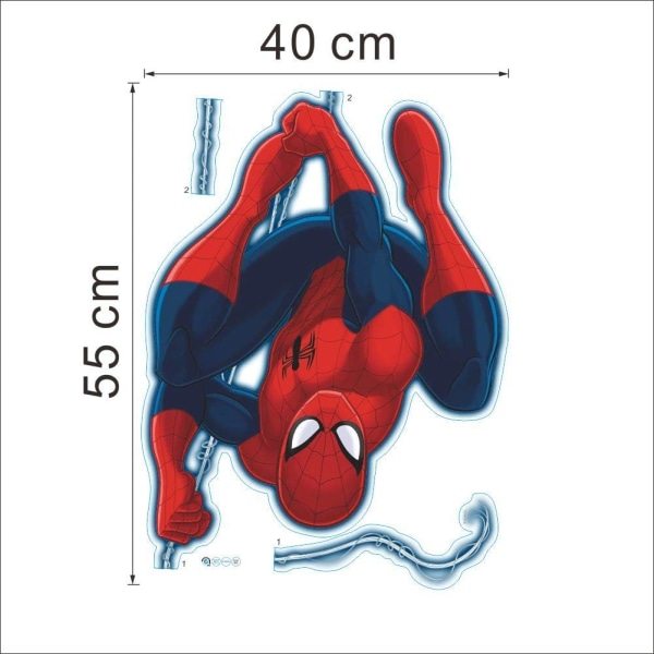 Spiderman 3D-effekt vægklistermærker Soveværelsesindretning Dekoration Giant