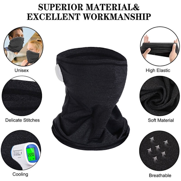 Kylande nackmask anslutningsmask fiske scarf ansiktsskydd utomhus silke silke fingertopp