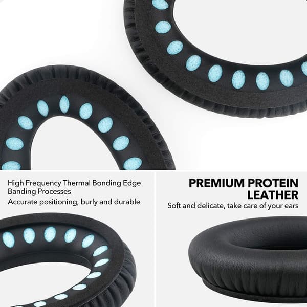 FOR Øreputer til Bose QuietComfort - QC35/QC25/QC15/AE2 Hodetelefoner Svart